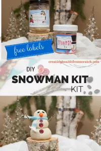 DIY Snowman Playdough Kits | Creatinghealthfromscratch.com
